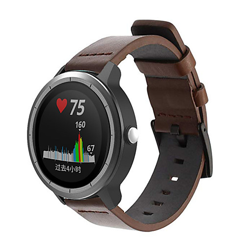 

Smart Watch Band for Garmin 1 pcs Sport Band Genuine Leather Replacement Wrist Strap for Vivomove Vivomove HR Vivoactive 3 Forerunner 245M Forerunner 645