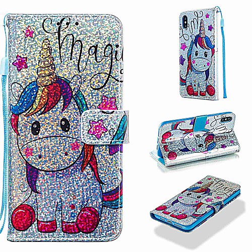 

Case For Apple iPhone XR / iPhone XS Max Pattern / Flip / with Stand Full Body Cases Animal / Glitter Shine Hard PU Leather for iPhone 6S/6S Plus/iPhone 7/7 Plus/ iPhone 8/8 Plus/ iPhone X/ iPhone XS