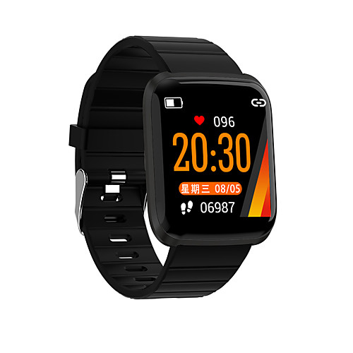 

Kimlink 116Pro Men Women Smartwatch Android iOS Bluetooth Waterproof Touch Screen Heart Rate Monitor Blood Pressure Measurement Sports Timer Stopwatch Pedometer Call Reminder Activity Tracker
