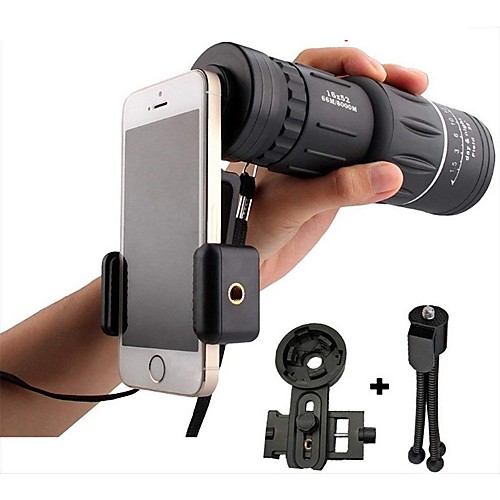 

16x52 High Power HD Monocular Telescope Lens Dual Focus Prism Scope with Night Vision –Includes Universal Smartphone Mount and Tripod Waterproof Fog Proof Compact 16X Zoom for All Outdoors