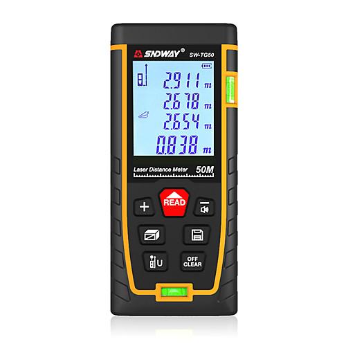 

SNDWAY New Laser distance meter 50m range finder rangefinder measure tape laser roulette tools Diastimeter build device SW-TG50