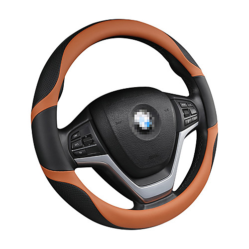 

Steering Wheel Covers Genuine Leather / Leather / leatherette 38cm Black / Blue / Black / Red / Black / Orange For universal General Motors All years