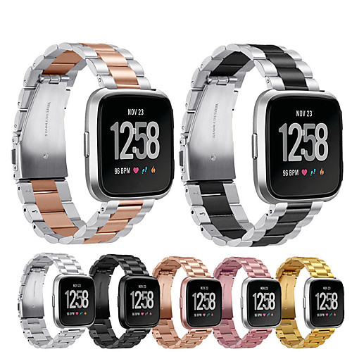 

Watch Band for Fitbit Versa Fitbit Classic Buckle Stainless Steel Wrist Strap