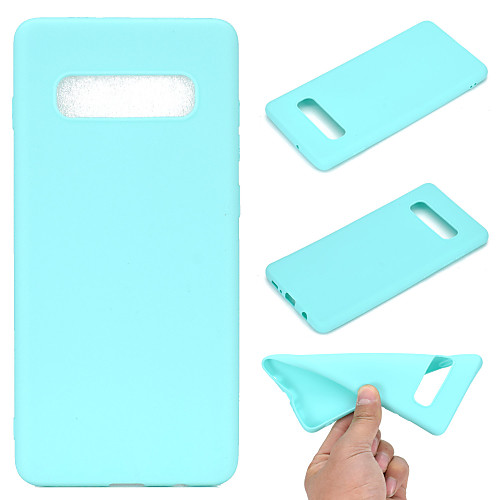 

Case For Samsung Galaxy S10 Galaxy S10 Plus Phone Case TPU Material Candy Series Solid Color Phone Case