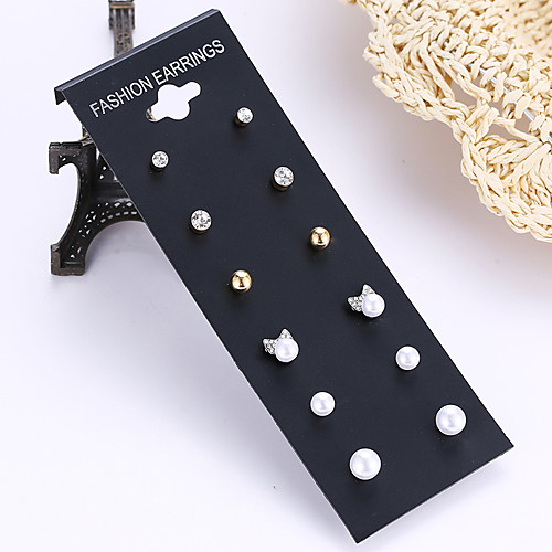 

Women's Stud Earrings Earrings Earrings Jewelry Gold For Party Daily Street Holiday Festival 6 Pairs