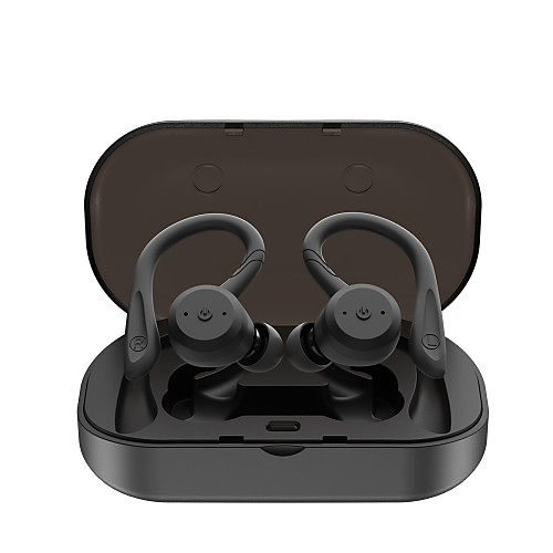 

LITBest BE1032 TWS Earbuds Sports Outdoor Fitness Swimming Earphones Wireless Bluetooth 5.0 Stereo with 2 Pairs of Shark Fin Pieces 1 Pair of Earhooks IPX7 Waterproof Touch Control