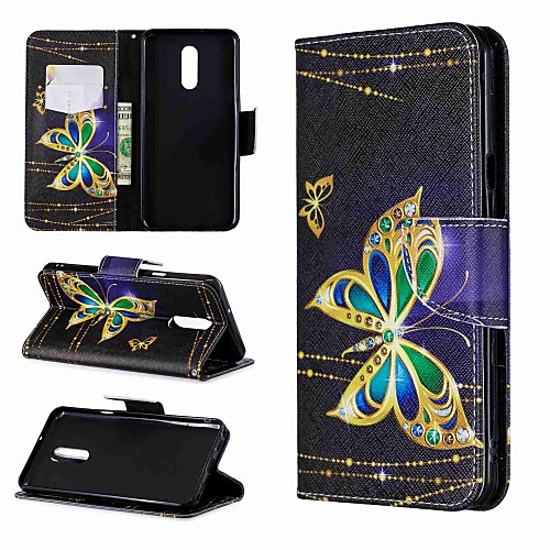 

Case For LG LG Stylo 4 / LG Stylo 5 / LG K10 2018 Wallet / Shockproof / with Stand Full Body Cases Butterfly Hard PU Leather