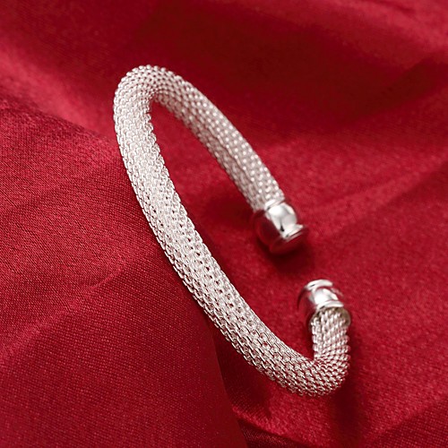 

Women's Cuff Bracelet Hollow Out Precious Stylish Basic Copper Bracelet Jewelry Silver For Daily Work / Silver Plated