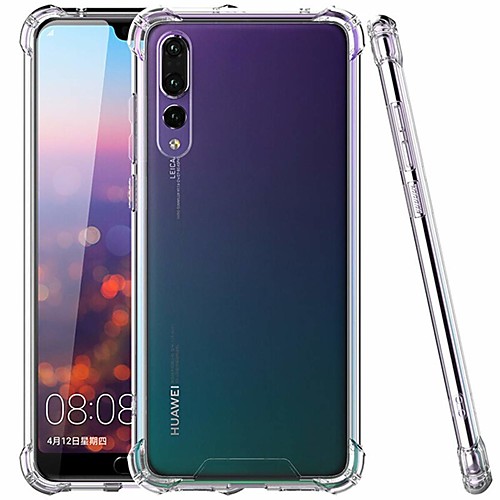 

Case For Huawei Huawei P20 / Huawei P20 Pro / Huawei P20 lite Shockproof / Ultra-thin / Transparent Back Cover Solid Colored Hard TPU