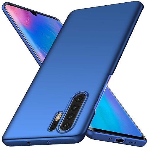 

Case For Huawei Huawei P30 Pro / Huawei P30 Lite Ultra-thin Back Cover Solid Colored Hard PU Leather for Huawei P20 / Huawei P20 Pro / Huawei P20 lite P30