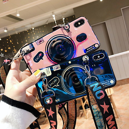 

3D Cute Camera Case Compatible with iPhone 12 Pro Max Case with Strap Lanyard Kickstand Holder Soft TPU Shockproof Back Cover for iPhone 11 Pro Max/X/XS XR XS Max 7 Plus/8 Plus SE2020