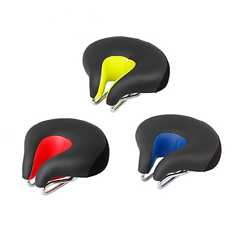 

Bike Saddle / Bike Seat Extra Wide / Extra Large Comfort Cushion Hollow Design PU Leather Silica Gel Cycling Road Bike Mountain Bike MTB Black Orange Green