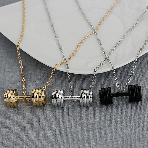 

Men's Pendant Necklace Chrome Black Gold Silver 50 cm Necklace Jewelry 1pc For Daily