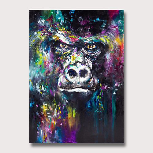 

Oil Painting Hand Painted Vertical Abstract Animals Modern Rolled Canvas (No Frame)