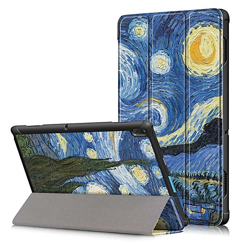 

Case For Lenovo Lenovo Tab E10(TB-X104) / Lenovo Tab M10(TB-X605F) / Lenovo Tab P10(TB-X705F / L) Shockproof / with Stand / Ultra-thin Full Body Cases sky Hard PU Leather