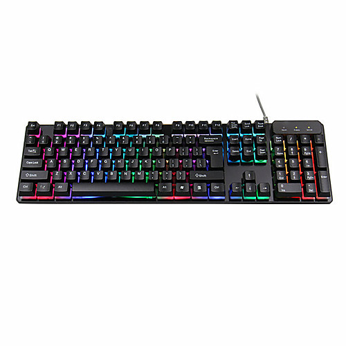

LITBest KR6300 USB Wired Gaming Keyboard Luminous Multicolor Backlit 104 pcs Keys