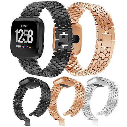 

Smart Watch Band for Fitbit 1 pcs Jewelry Design Stainless Steel Replacement Wrist Strap for Fitbit Versa Fitbit Versa Lite Fitbit Versa2