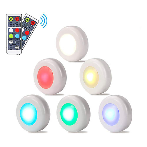 

6pcs led night light color-changing aaa batteries powered