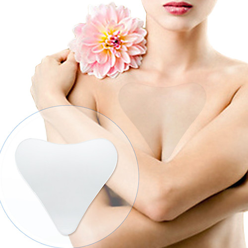 

Anti Wrinkle Silicone Paste Reusable Medical Grade Silicone Invisible Chest Pad