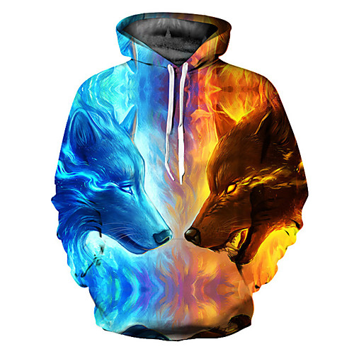 

Men's Hoodie Jacket 3D Hooded Basic Loose Royal Blue M L XL XXL