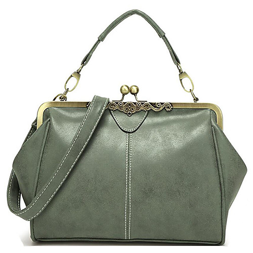 

Women's Bags PU Leather Top Handle Bag Solid Color Event / Party Daily Leather Bags Handbags Fuchsia Green Royal Blue Gray