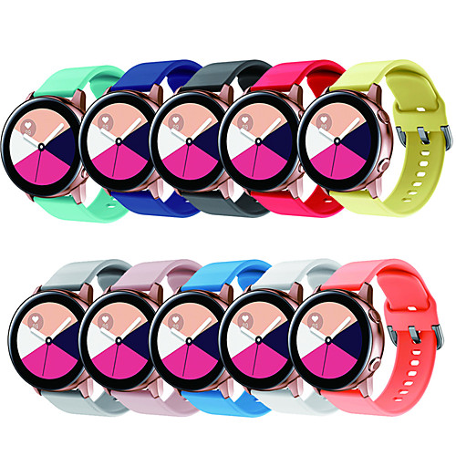 

1 Pcs Watch Band For 20mm watch strap For Samsung gear S2 galaxy watch active 42mm sport silicone correa pulseira bracelet belt watch Accessories