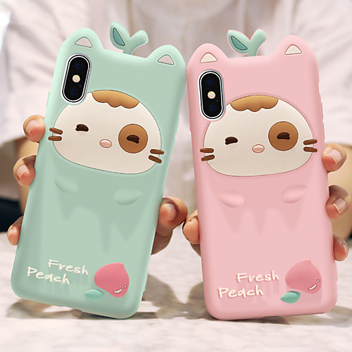 

Case For Apple iPhone XS / iPhone XR / iPhone XS Max Shockproof / Pattern Back Cover Cartoon Soft Silicone