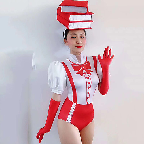 

Exotic Dancewear Leotard / Onesie Ruching Women's Performance Short Sleeve Spandex