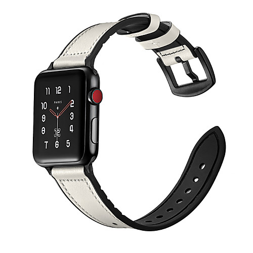 

Watch Band for Apple Watch Series 5/4/3/2/1 Apple Sport Band Silicone / Genuine Leather Wrist Strap