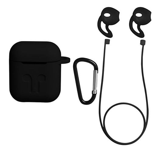 

Airpods Strap / Qi Wireless Charging Cover Case / Ear Hooks Simple Style Apple Airpods Scratch-proof Silicon Rubber