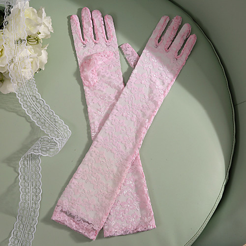 

Lace Elbow Length Glove Party / Evening / Elegant With Embroidery / Solid