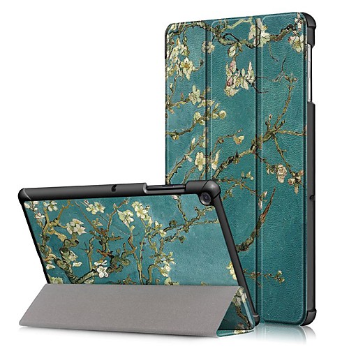 

Case For Samsung Galaxy Tab S4 10.5 (2018) / Tab A2 10.5(2018) T595 T590 / Samsung Tab S5e T720 10.5 Shockproof / Flip / Origami Full Body Cases Flower Hard PU Leather