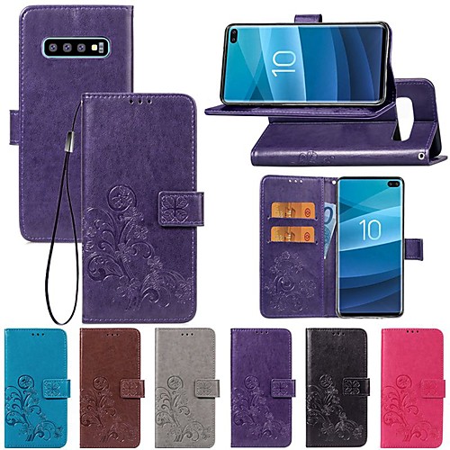 

Case For Samsung Galaxy S9 / S9 Plus / S8 Plus Wallet / with Stand / Flip Full Body Cases Solid Colored / Butterfly / Flower Hard PU Leather
