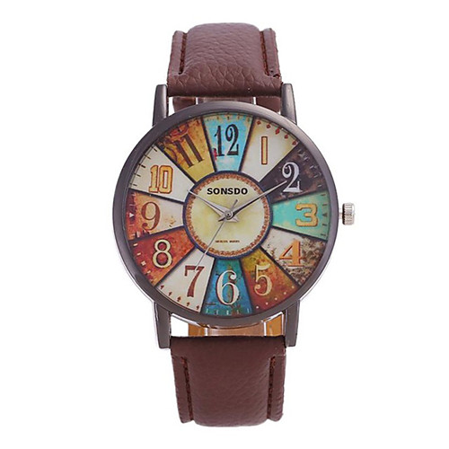 

Men's Sport Watch Quartz Leather White / Blue / Brown 30 m Chronograph Creative Casual Watch Analog Casual Minimalist - Blue Pink Light Blue Two Years Battery Life