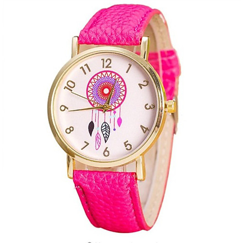 

Women's Quartz Watches Fashion Black White Pink PU Leather Quartz Blushing Pink Purple Rose Red Casual Watch 1 pc Analog One Year Battery Life / Stainless Steel