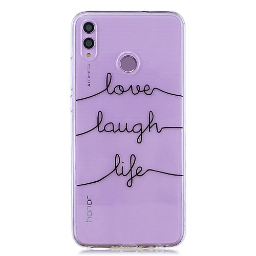 

Case For Huawei Honor 8X / Huawei P Smart (2019) Pattern / Transparent Back Cover Text Line Soft TPU for Mate20 Lite / Mate10 Lite / Y6 (2018) / P20 Lite / Nova 3i / P Smart / P20 Pro