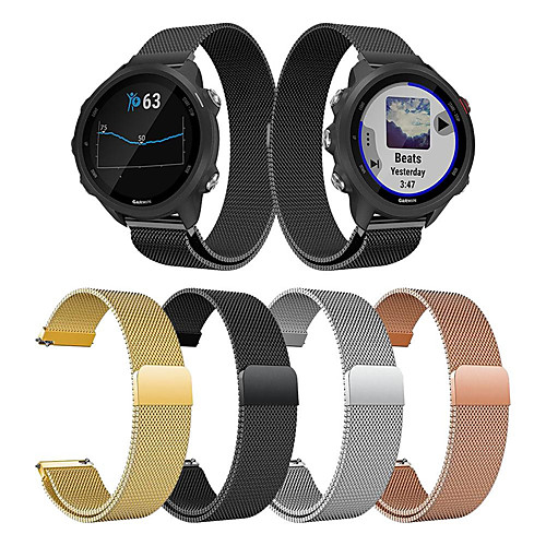 

Watch Band for Forerunner 245M Garmin Sport Band / Milanese Loop Stainless Steel Wrist Strap