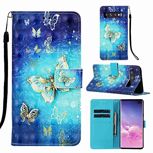 

Case For Samsung Galaxy S8 Plus / S9 Plus Pattern / Flip / with Stand Full Body Cases Cartoon / Butterfly Hard PU Leather for Galaxy S10 / Galaxy S10 Plus / Galaxy S10 E