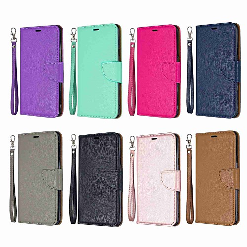 

Phone Case For LG Full Body Case Leather Wallet Card LG Stylo 5 Wallet Card Holder Shockproof Solid Color Hard PU Leather
