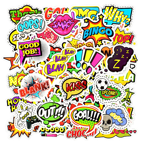 

50pcs/set Fashion Style Text Sticker Toys DIY Scrapbook Laptop Car Decoration