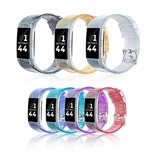 

Watch band for Fitbit Charge 2 Silicone Band Glitter Women Bracelet Men Waterproof Wrist Strap Smart Watch