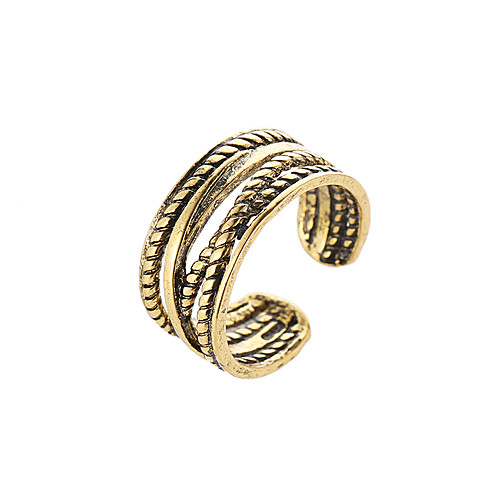 

Women's Ring 1pc Black Gold Silver Alloy Stylish Gift Holiday Jewelry