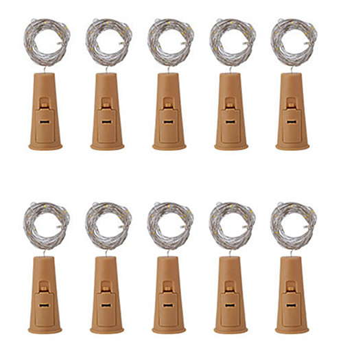 

10pcs Three Function Button Bottle 20 Lamp String 2m Wine LED String Light Cork Shaped Wine Bottle Stopper Light Lamp Christmas Party Decoration Bottle Stopper Light