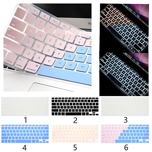 

US English Silicone Keyboard Cover With Cartoon Pattern Protector Compatible Macbook Air 11 13 15/Retina 12/Pro 13 15/Retina 13 15