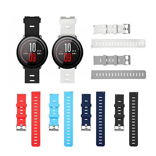

Watch Band for Huami Amazfit A1602 / Huami Amazfit Pace Watch / Huami Amazfit Stratos Smart Watch 2/2S Xiaomi Sport Band / Classic Buckle Silicone Wrist Strap