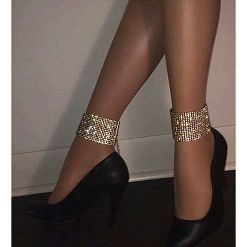 

Ankle Bracelet Luxury Women's Body Jewelry For Daily Carnival Imitation Diamond Silver Gold 1pc