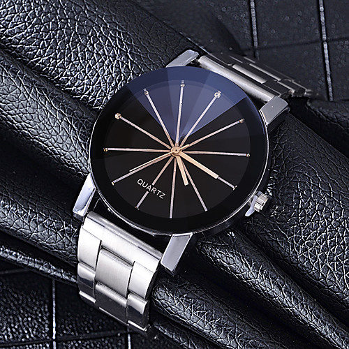 

Men's Dress Watch Quartz Formal Style Stainless Steel Silver Casual Watch Analog Fashion Simple watch - Silver / Black One Year Battery Life