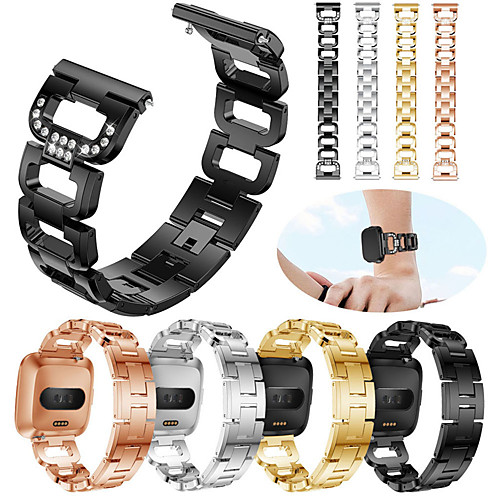 

Watch Band for Fitbit Versa / Fitbit Versa Lite Fitbit Sport Band / Jewelry Design Stainless Steel Wrist Strap