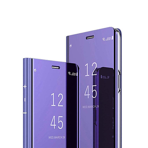 

Phone Case For Huawei Full Body Case Flip Huawei P30 Huawei P30 Pro Huawei Mate 20 pro Huawei Mate 20 Mirror Flip Solid Color Hard PC