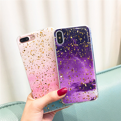 

Case For Apple iPhone XS / iPhone XR / iPhone XS Max Pattern / Glitter Shine Back Cover Marble Soft TPU
